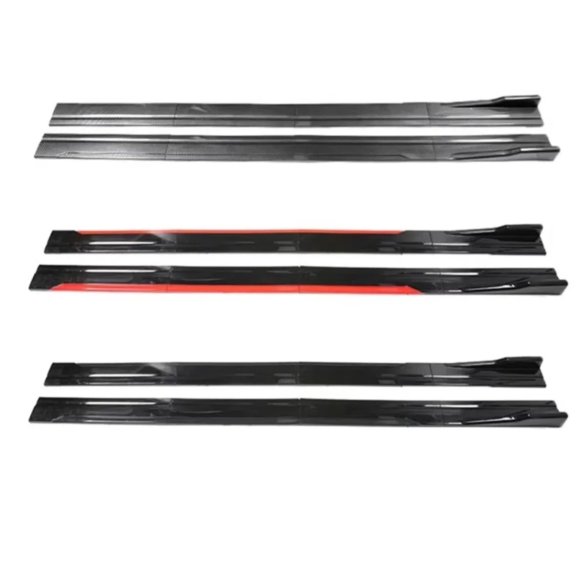 Faldones Laterales para VW Golf 8 MK8 GTI MK8 ID 4 ID 6 Faldones Laterales Universales De 2,2 M Divisores De Balancines Difusores Y Alerones Falda Lateral(Gloss Black 2m)