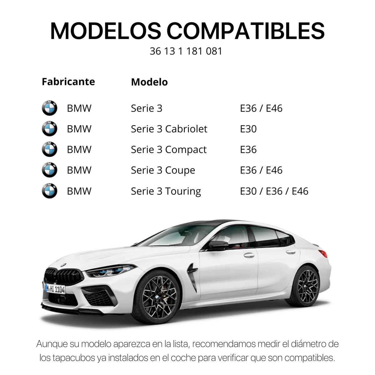 BMW Original Centro de la rueda Cap emblemas adhesivos pegatinas 58 mm