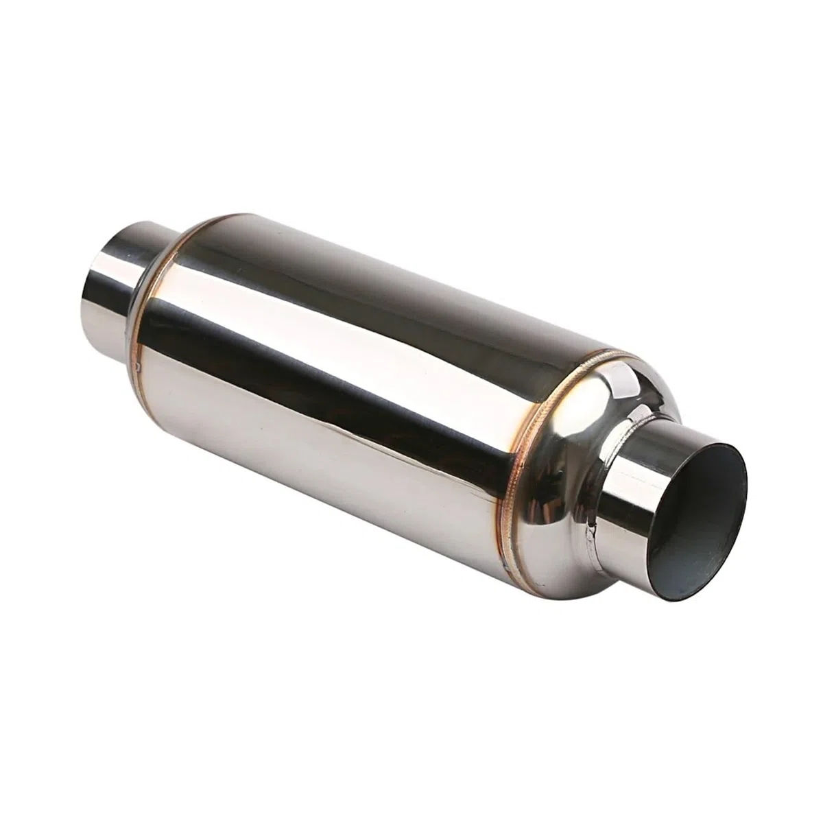 Tubo de escape Tubo Silenciador De Escape Entrada Universal 2,5 "/3" Resonador Acero Inoxidable Rendimiento Sonido Profundo 12" Longitud(2.5 inch Outlet)