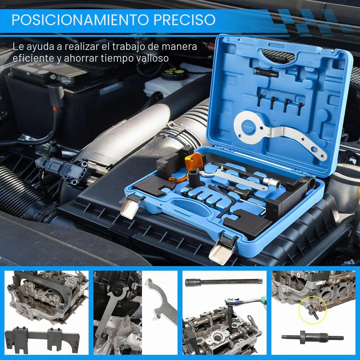 Kit de Herramientas de Sincronización de Alineación del árbol de Levas del Motor Compatible con B-M-W y para Mini Hatch B38 B46 B48 B58 116i, Conjunto de Herramientas de Sincronización del Motor