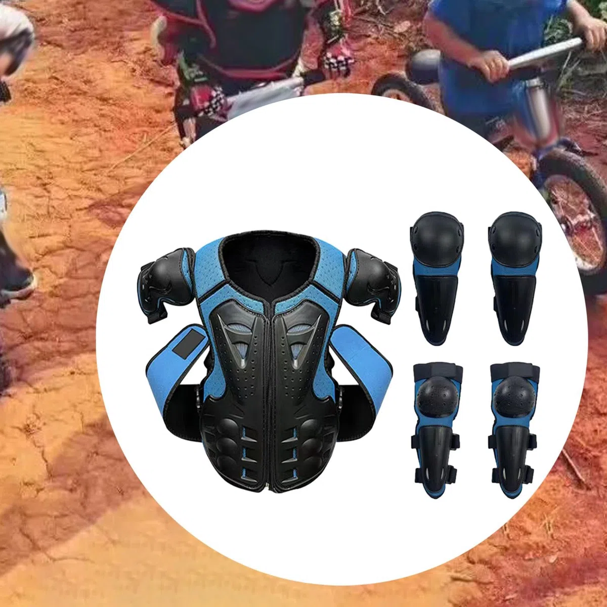Protección Total para niños, Traje de para Motocicleta, Equipo Protector Transpirable, Resistente a Impactos, Adecuado para Motocross, Ciclismo y Deportes al Aire Libre.