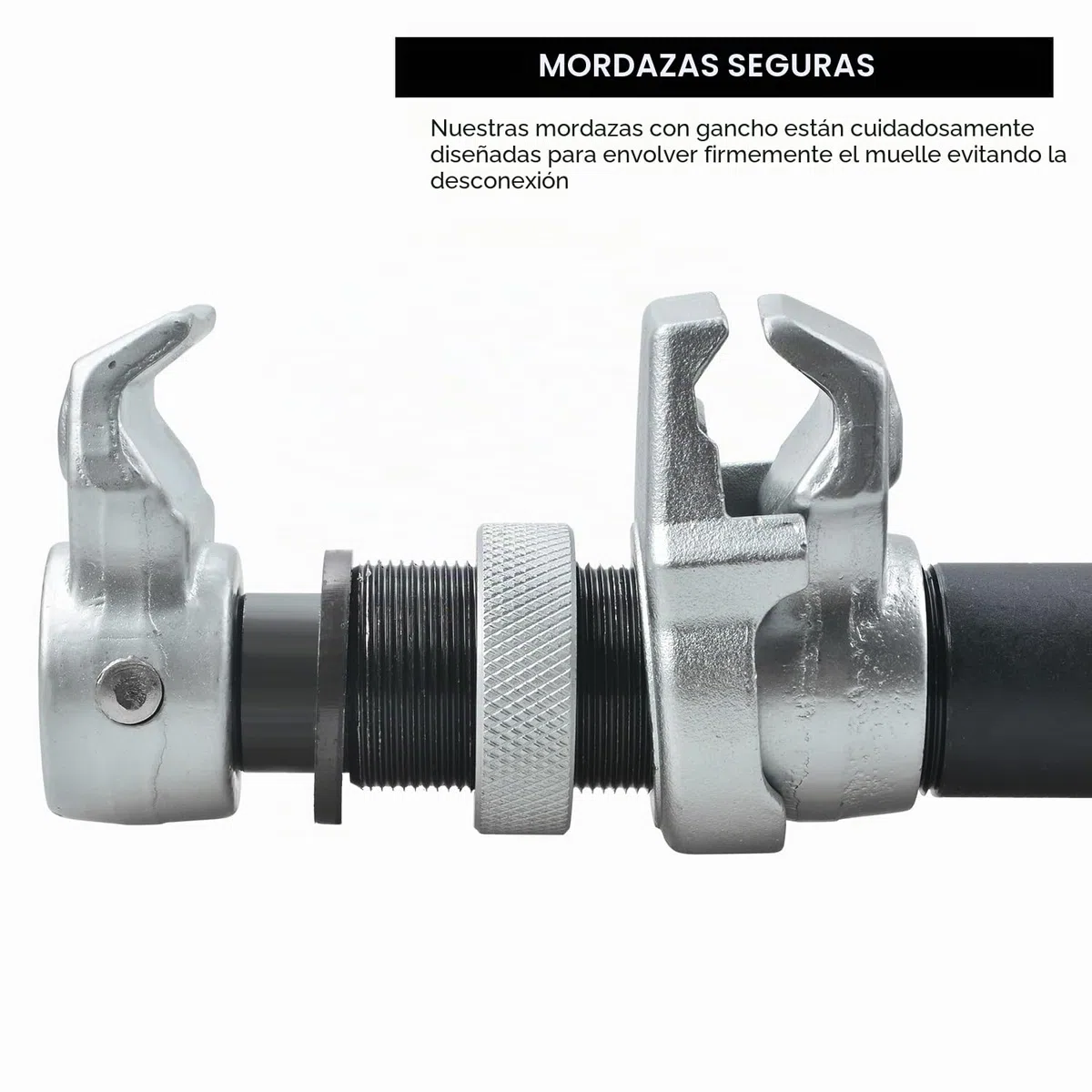 Compresor de Muelles de Amortiguador de Servicio Pesado, Extractor de Resortes con Barra de Seguridad Ajustable, Capacidad 1.2 T, para Coche y SUV