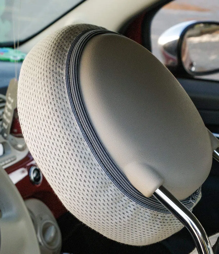 Cora Fundas de Asiento Delanteras Personalizadas Fiat 500 07> Gris/Crema