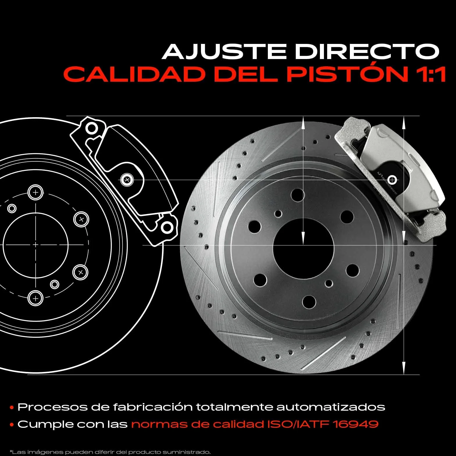 Frankberg Pinza de freno Parte trasera izquierda fundición de alumin.io Compatible con 147 937 GT 937 156 932 166 936 Kappa 838A Kappa 838 Kappa SW 838B Lybra 839AX Replace# 77364538