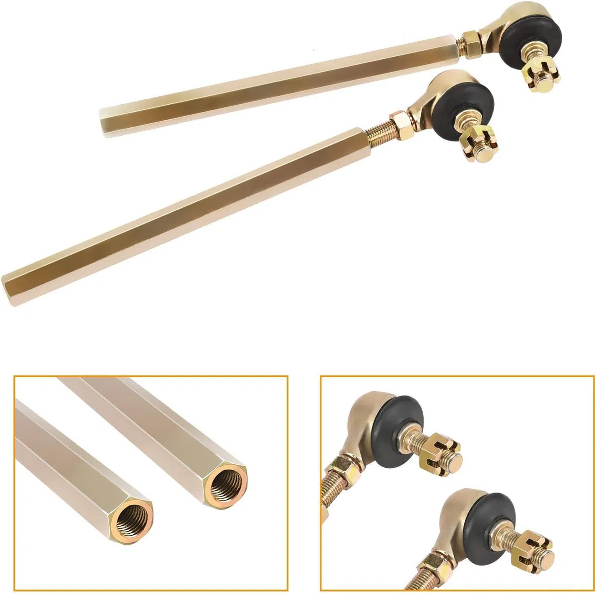 Trkimal Juego de barras de dirección de 300 mm para volante, volante de barco, kit de herramientas de montaje de piñón para Go Kart ATV UTV 110 cc 125 cc 140 cc 150 cc