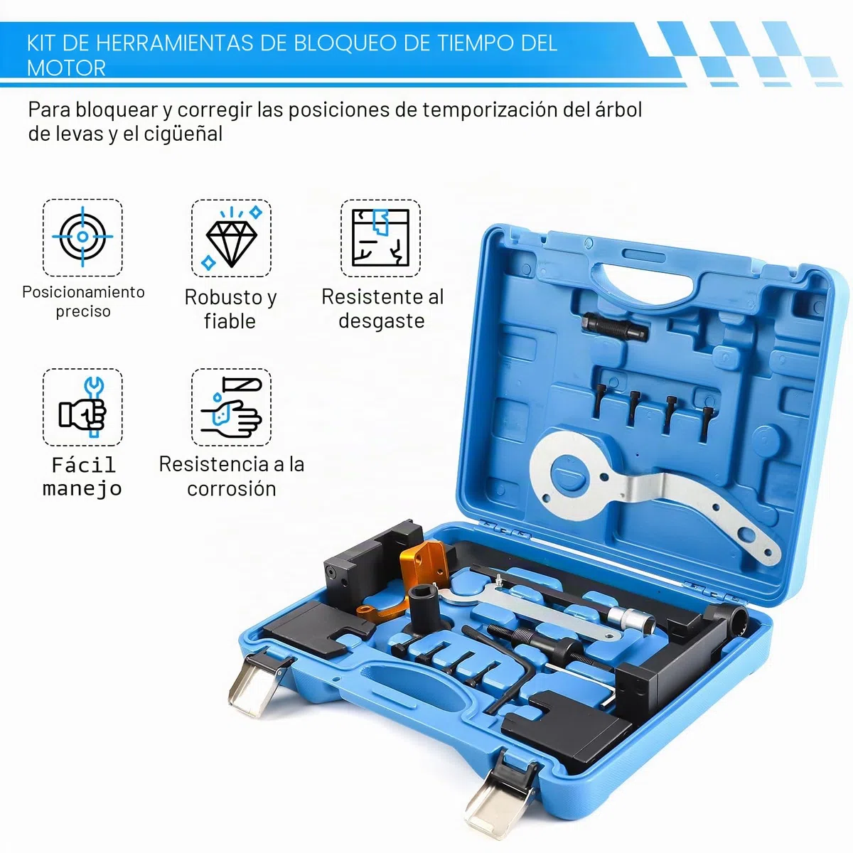 Kit de Herramientas de Sincronización de Alineación del árbol de Levas del Motor Compatible con B-M-W y para Mini Hatch B38 B46 B48 B58 116i, Conjunto de Herramientas de Sincronización del Motor