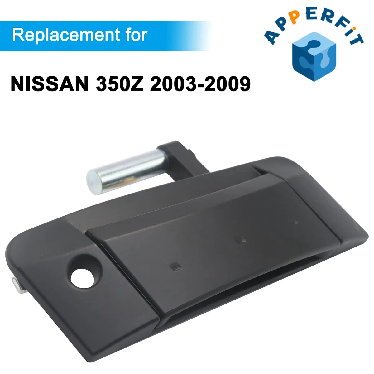 APPERFiT Par de manijas exteriores de puerta (negro mate) para 350Z 2003 2004 2005 2006 2007 2008 2009