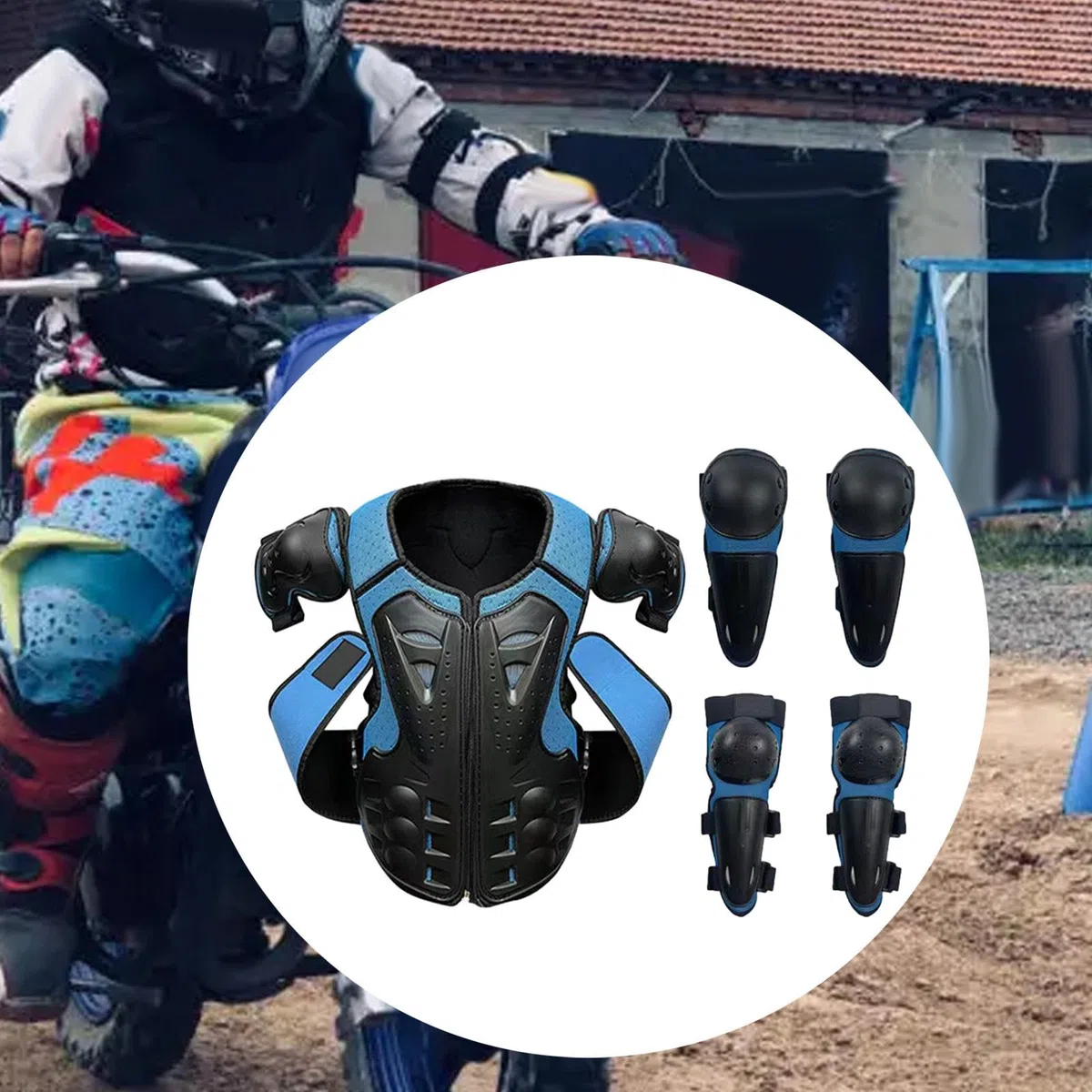 Protección Total para niños, Traje de para Motocicleta, Equipo Protector Transpirable, Resistente a Impactos, Adecuado para Motocross, Ciclismo y Deportes al Aire Libre.