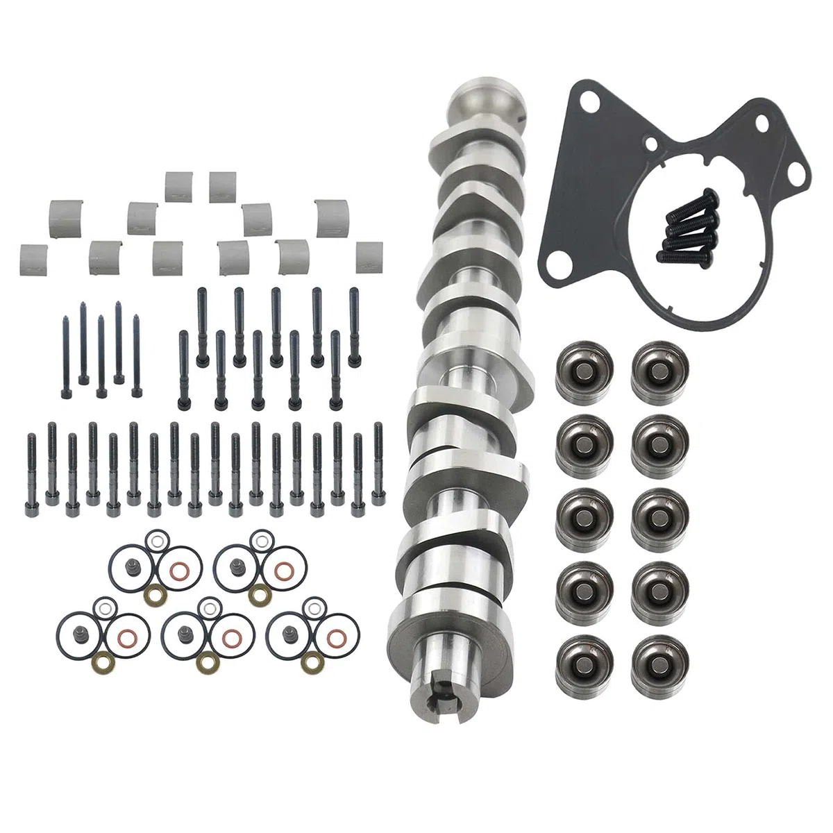 Árbol de levas + Kit de cojinete de leva compatible con Transp0rter V T5 2.5 TDI AXD AXE BAC BLK 038103673A 038103714G