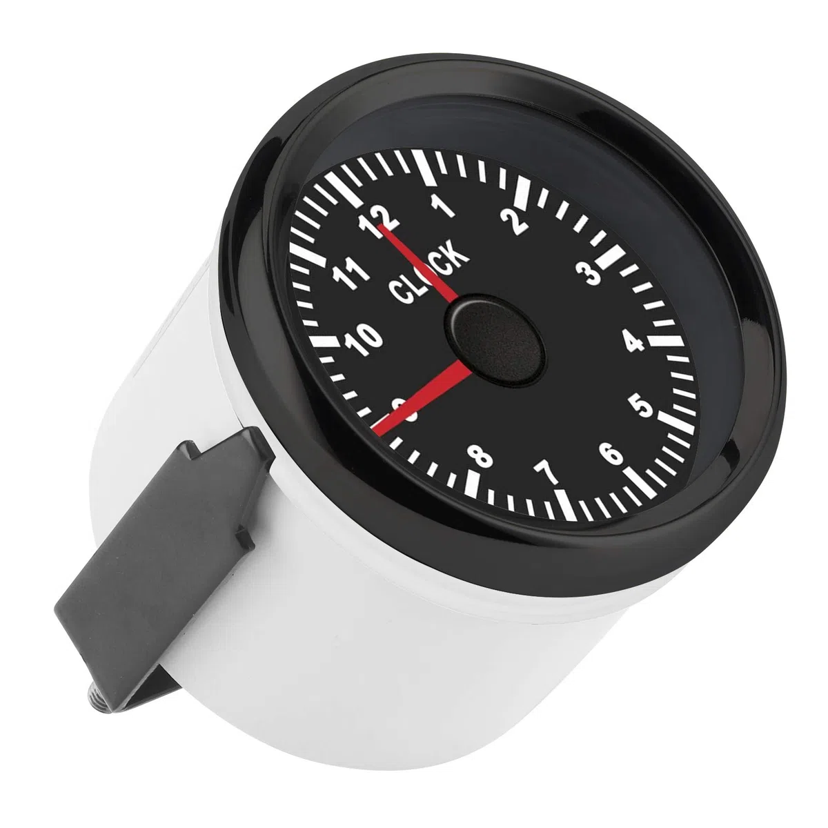 KIMISS Instrumento de Calibre de Reloj Universal de 2 Pulgadas 0-12 Horas con Luz de Fondo Roja para 12 V/24 V, Bote, Yate, Motocicleta-Diseño Impermeable y Antifog