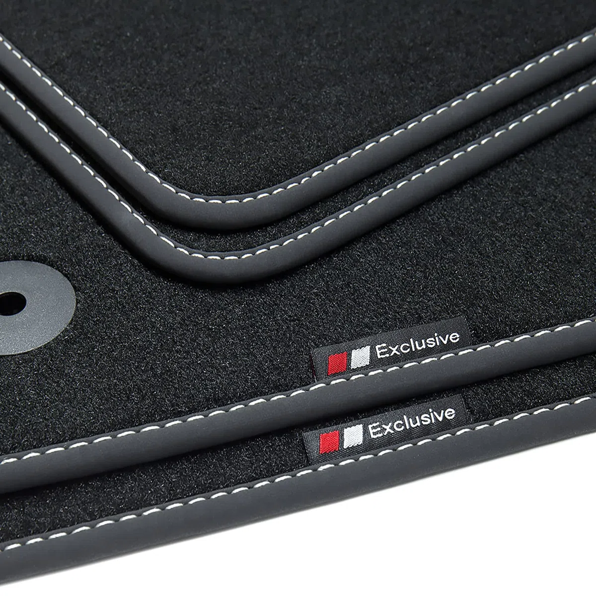 tuning-art BEF859 Alfombrillas para VW UP Skoda Citigo Seat MII, Costura:Plata