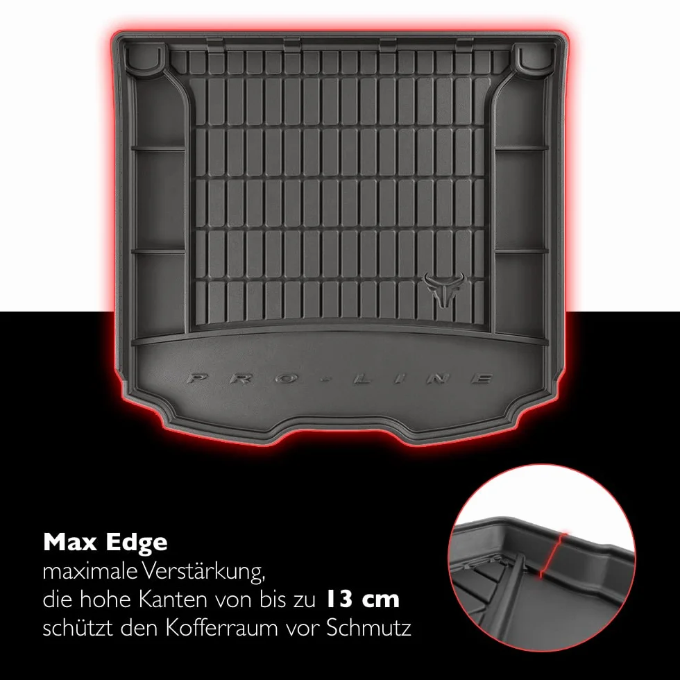 FROGUM ProLine 3D Alfombrilla Exclusiva de Goma cubeta Maletero para Ford Focus IV Desde 2018 | Práctico Organizador | Los Bordes más Altos | Al Tamaño