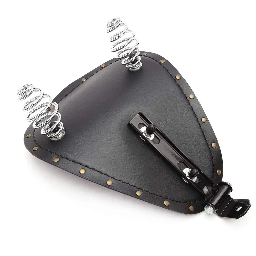 Asientos para moto, Negro asiento individual de cuero con resorte, para Sportster Forty-Eight 48 XL883 1200 Chopper Custom
