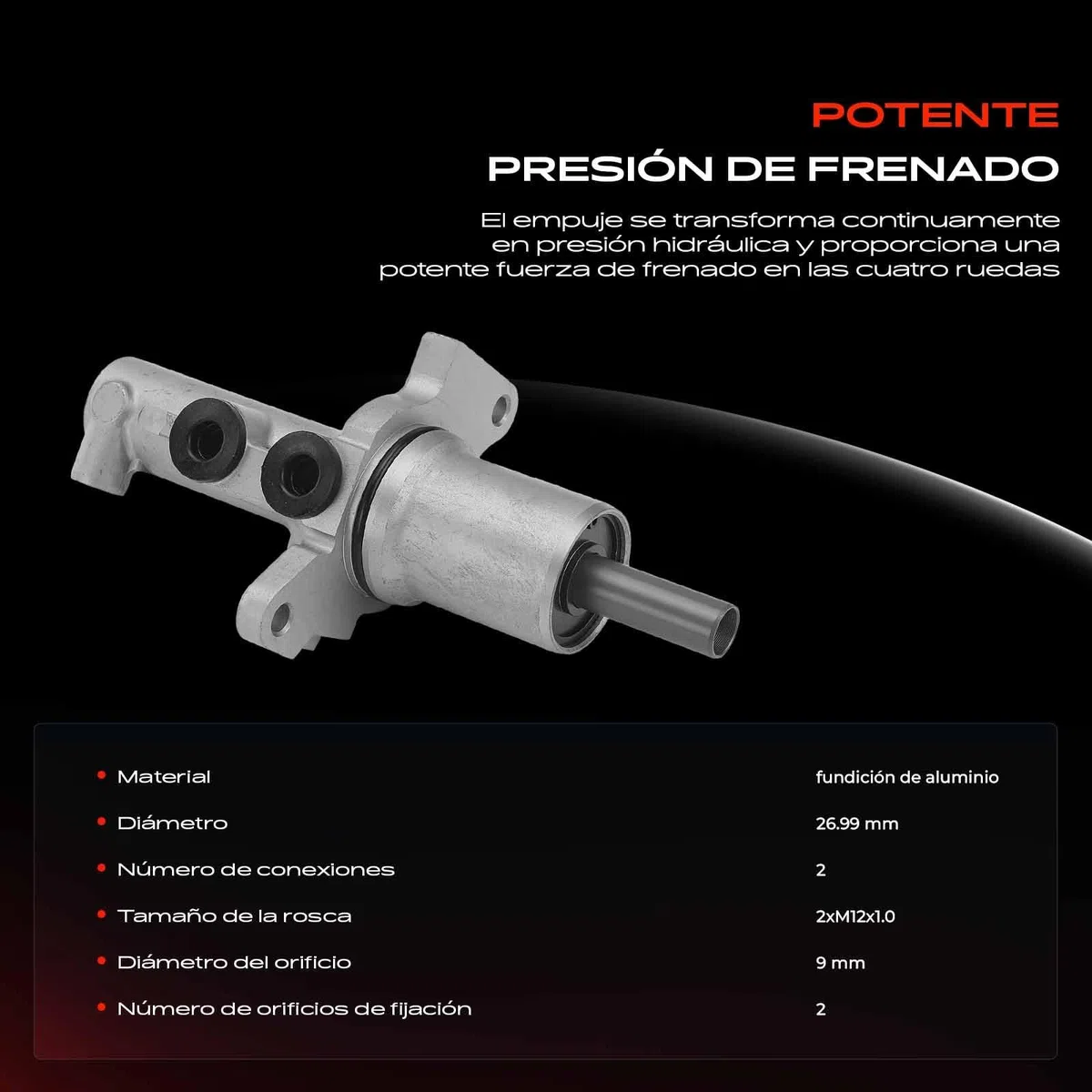 Frankberg Bomba de freno Compatible con Sprinter 3-T Bus B906 1.8L Sprinter 5-T Plataforma/Chasis B906 2.2L Sprinter 3 5-T Furgoneta B906 2.2L Sprinter 5-T Plataforma/Chasis B906 2.1L 0004317501