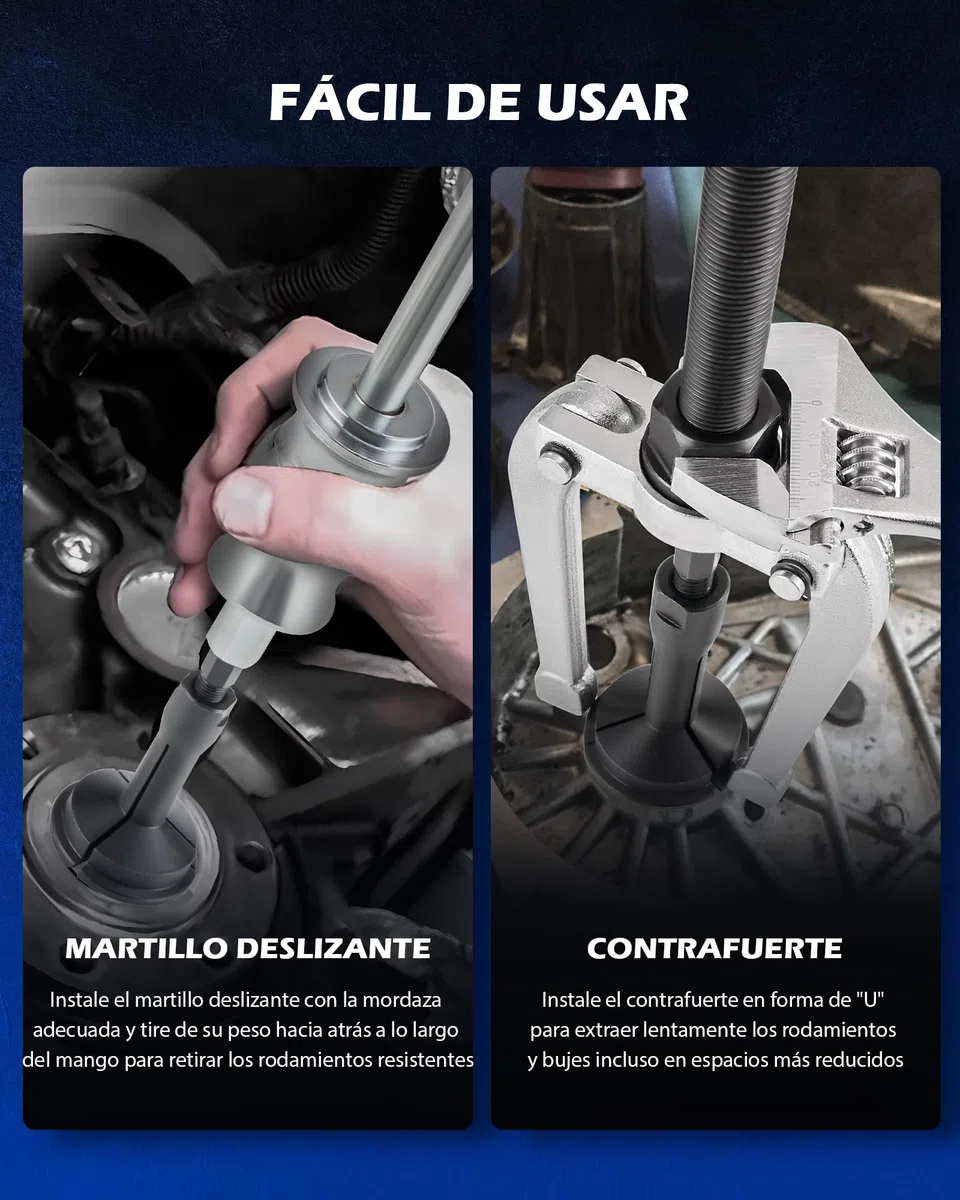 Orion Motor Tech 16 Extractores de Rodamiento Interior Herramienta de Extracción de Rodamientos Interna para Coches