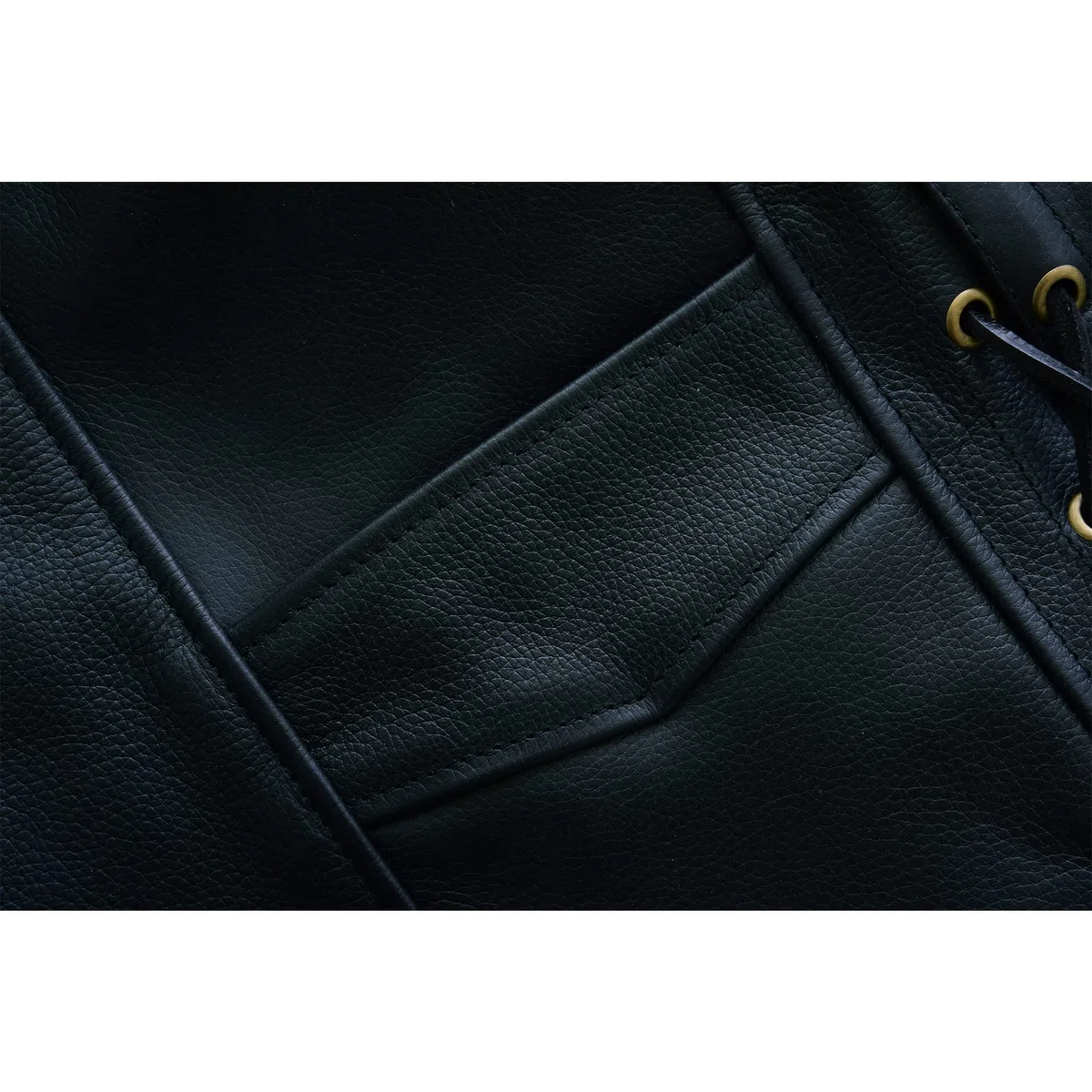 Leatherick Chaleco de cuero real para hombre con encaje lateral Estilo motero Moda casual