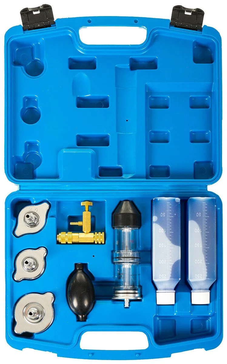 RELD Professional Detector de Culata Probador de Juntas de Cabeza Detector de Fugas CO2 Universal para Todos los automóviles y Motocicletas Detector de Fugas Motor rápido con Caja y 500 ml de líquido