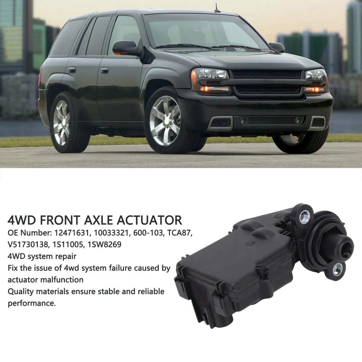 Akozon Reemplazo Premium del Actuador del Eje Delantero para Rainier, Trailblazer, Envoy, Isuzu Ascender y Bravada (2002-2009): Instalación Directa para un Rendimiento Confiable Fuera