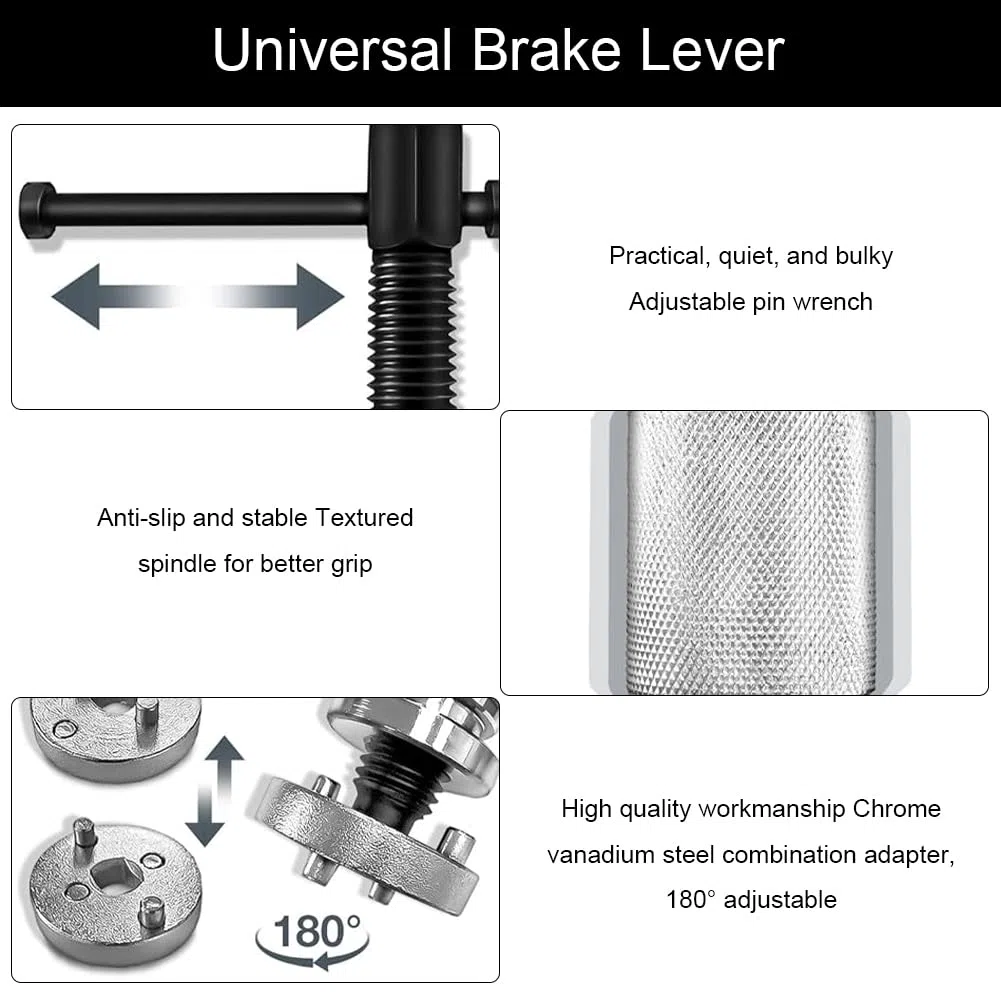 Reposicionador De Pistones De Freno, Piston De Freno Herramienta, Brake Caliper Tool, Brake Caliper Compression Tool, para reemplazo de Pastillas de Freno, reparación de Cilindros de Freno