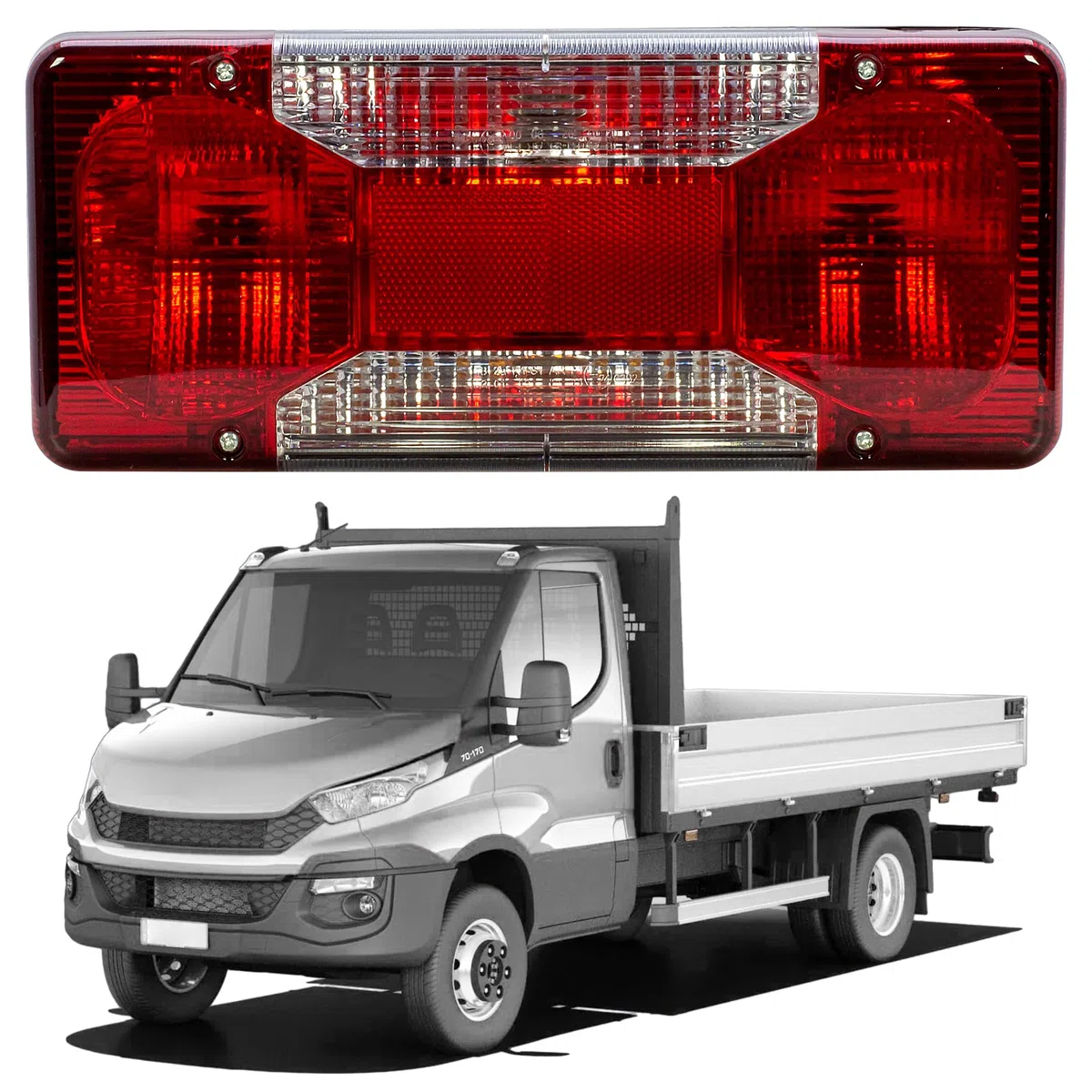 LONGLING Luz trasera derecha, faro trasero para Iveco Daily, camiones, remolques, camioneta 2006-2024