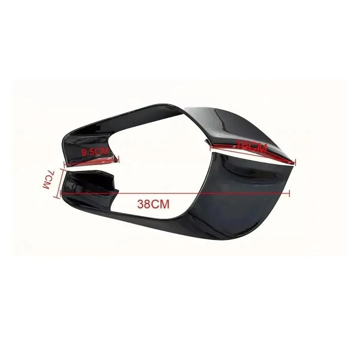 Carenado de Motocicleta para Yamaha YZF-R7 2021-2023 Motocicleta ala Fija ABS Pintura De Carbono Winglets Aerodinámicos Alerón Kit De Carenado(Matte Black)