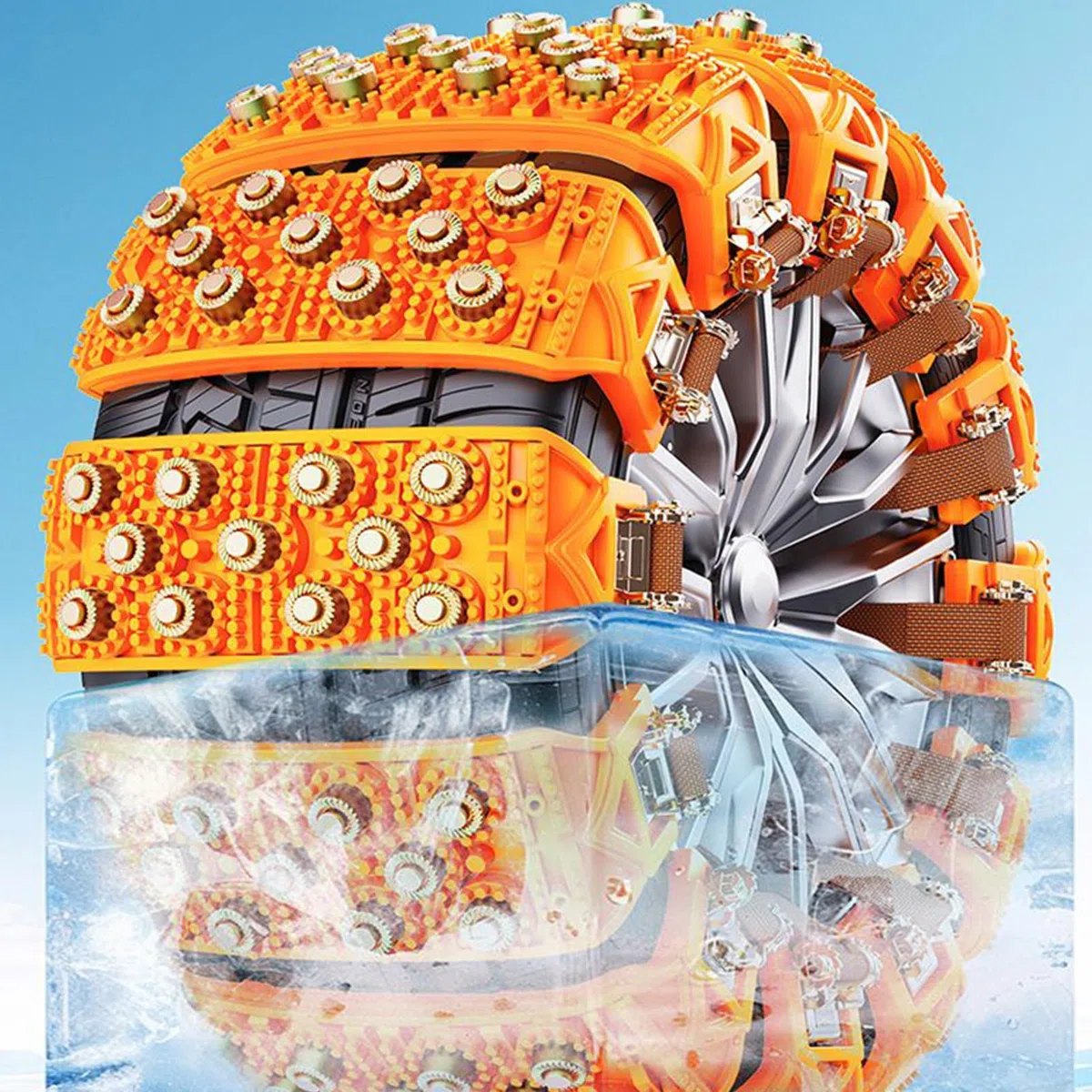 Cadenas De Nieve,Instalación En 5 Segundos Tracción Antideslizante,Para Neumáticos De 165-265 Mm Cadenas Antideslizantes Para Coche - Para Tracción, Nieve, Barro, Hielo