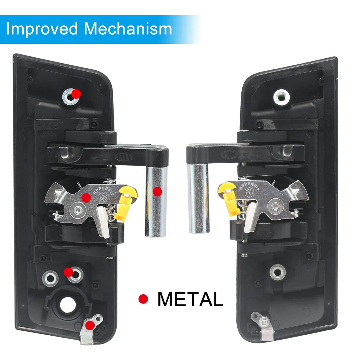 APPERFiT Par de manijas exteriores de puerta (negro mate) para 350Z 2003 2004 2005 2006 2007 2008 2009