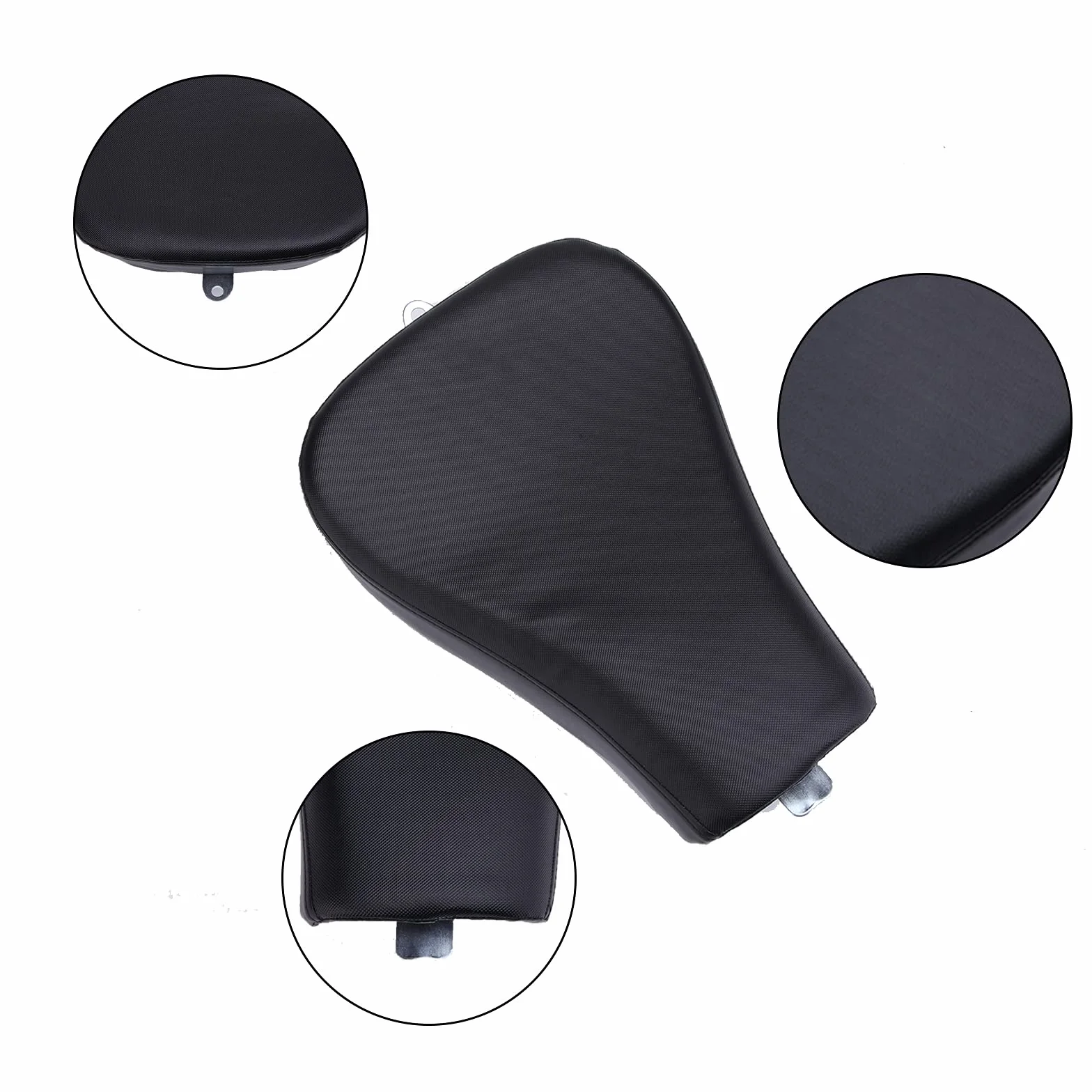 Asiento moto individual del conductor delantero de motocicleta con Sportster XL883 XL1200 48 72 2010-2015 Cafe Racer, negro.