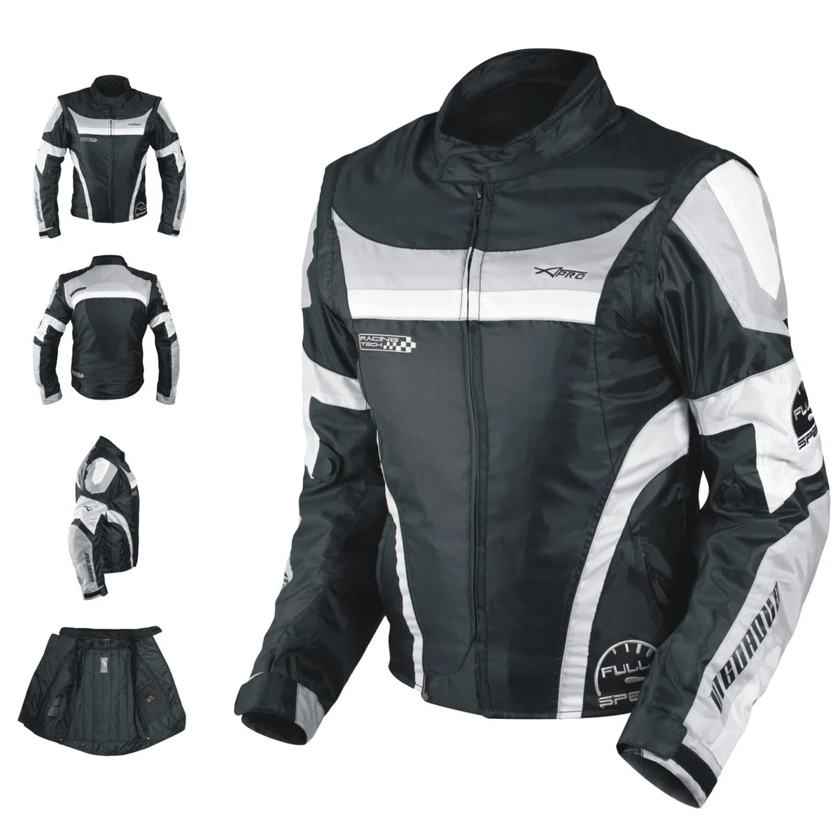 A-Pro Chaqueta de moto para mujer, nailon, Oxford, chaleco térmico reflectante