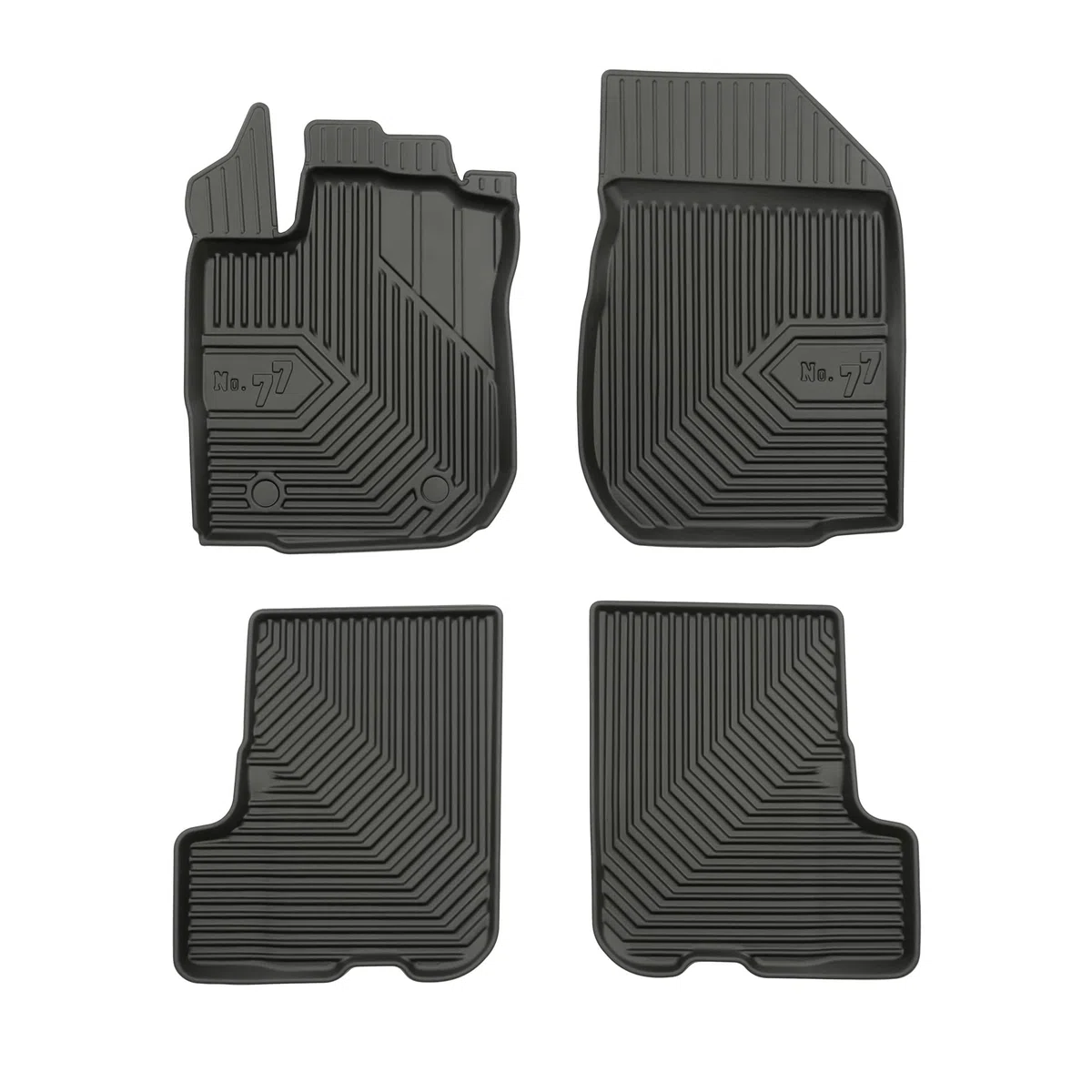 FROGUM No.77 Alfombrillas para Coche Alfombras para Dacia Sandero II 2012-2020 | Borde Alto | para Todo el año | Tamaño