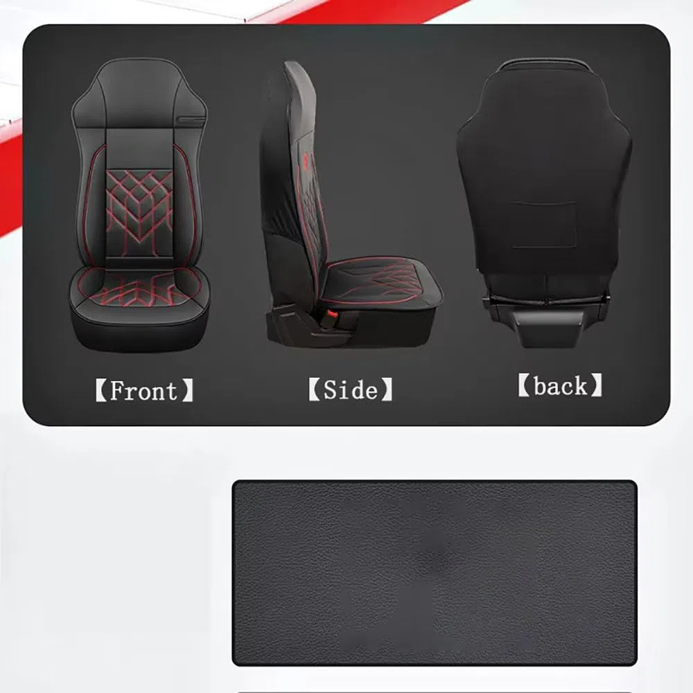 Camiones Fundas Asientos Camión Juegos de Cubreasientos Compatible con para DAF XF XG/XG+ XD CF LF MX-11 MX-13 2001-2026 1SEAT,Style C-Red Ice Silk