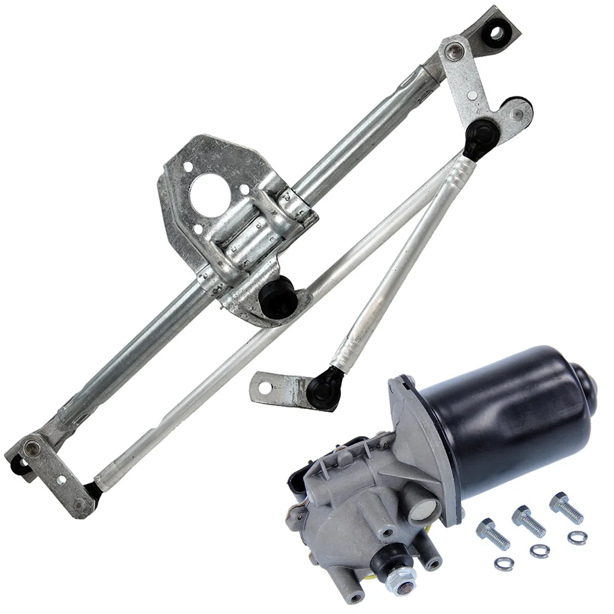BESTPRICE Motor limpiaparabrisas 12v delantero + varillaje limpiaparabrisas, motor limpiaparabrisas Compatible con OPEL CORSA C (X01),CORSA C Box/Hatchback (X01),TIGRA TwinTop (X04)