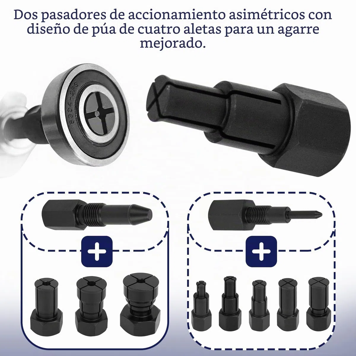 Extractor de Rodamientos Interior Mejorado, Juego de Extractor Interior con Martillo Deslizante y Extractor de Dos Brazos, Martillo Deslizante con 8 Mandriles Expansibles 8–32 mm, Extractor Cojinetes