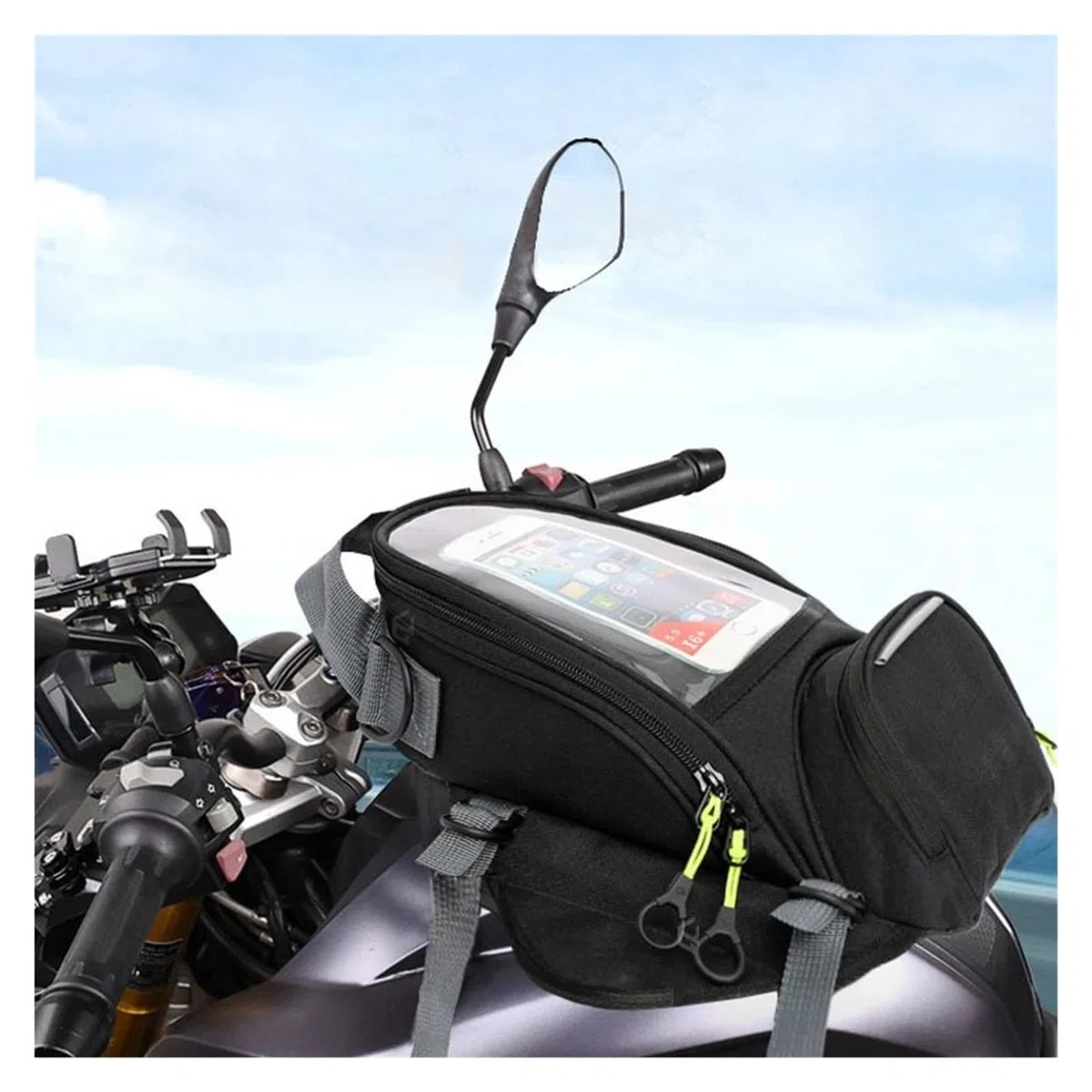 Bolsa magnética para depósito de Motocicleta para Zontes G1 125 ZT125 ZT125U ZT U 310X Accesorios Bolsa De Depósito Multifuncional para Moto con Navegación Y Teléfono Móvil
