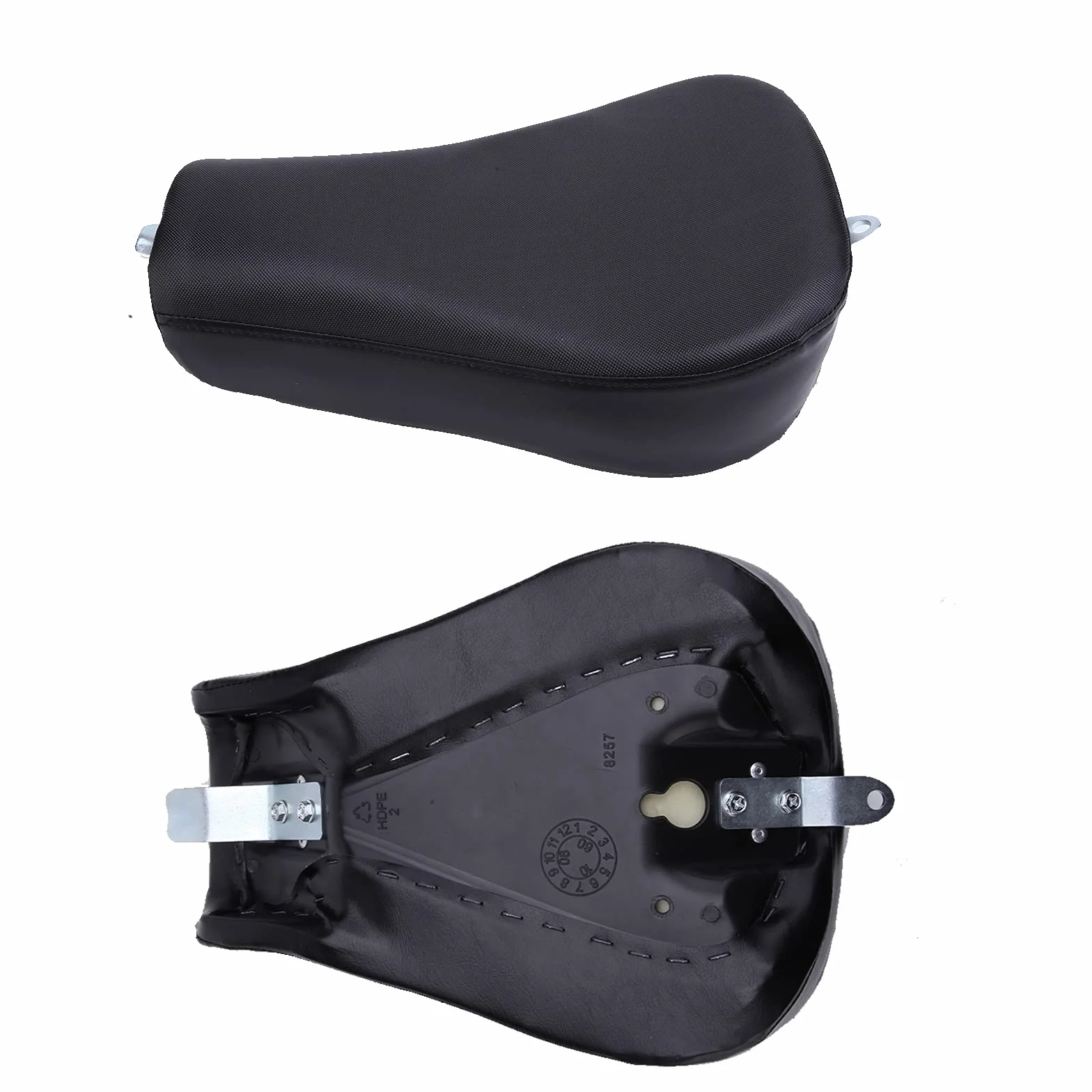 Asiento moto individual del conductor delantero de motocicleta con Sportster XL883 XL1200 48 72 2010-2015 Cafe Racer, negro.