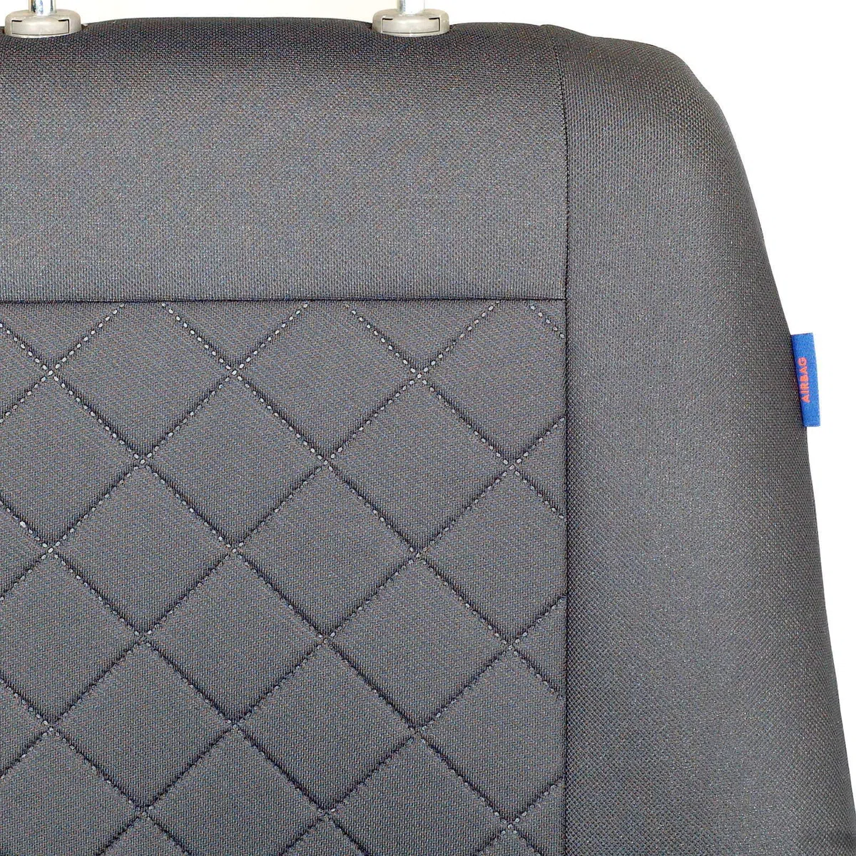 Fundas De Asiento para Mitsubishi Canter - Conjunto De Fundas 1+2 - Color Premium Cuadrados Grises