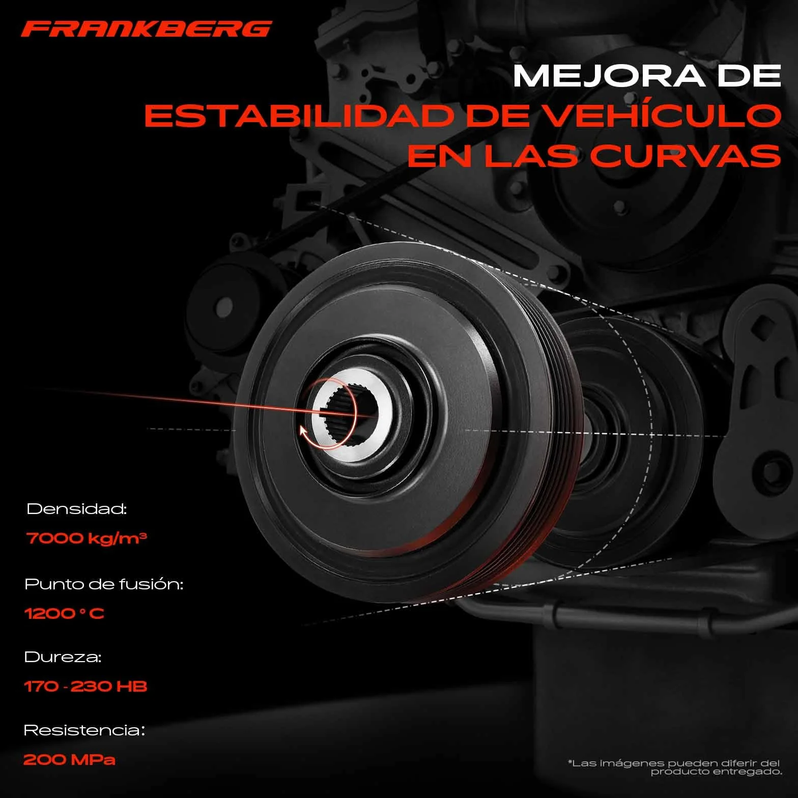 Frankberg Polea de correa del cigüeñal Compatible con Almera II N16 Almera II Hatchback N16 Almera Tino V10 Primera P12 Primera Hatchback P12 Primera Touring WP12 Replace# 12303AD201