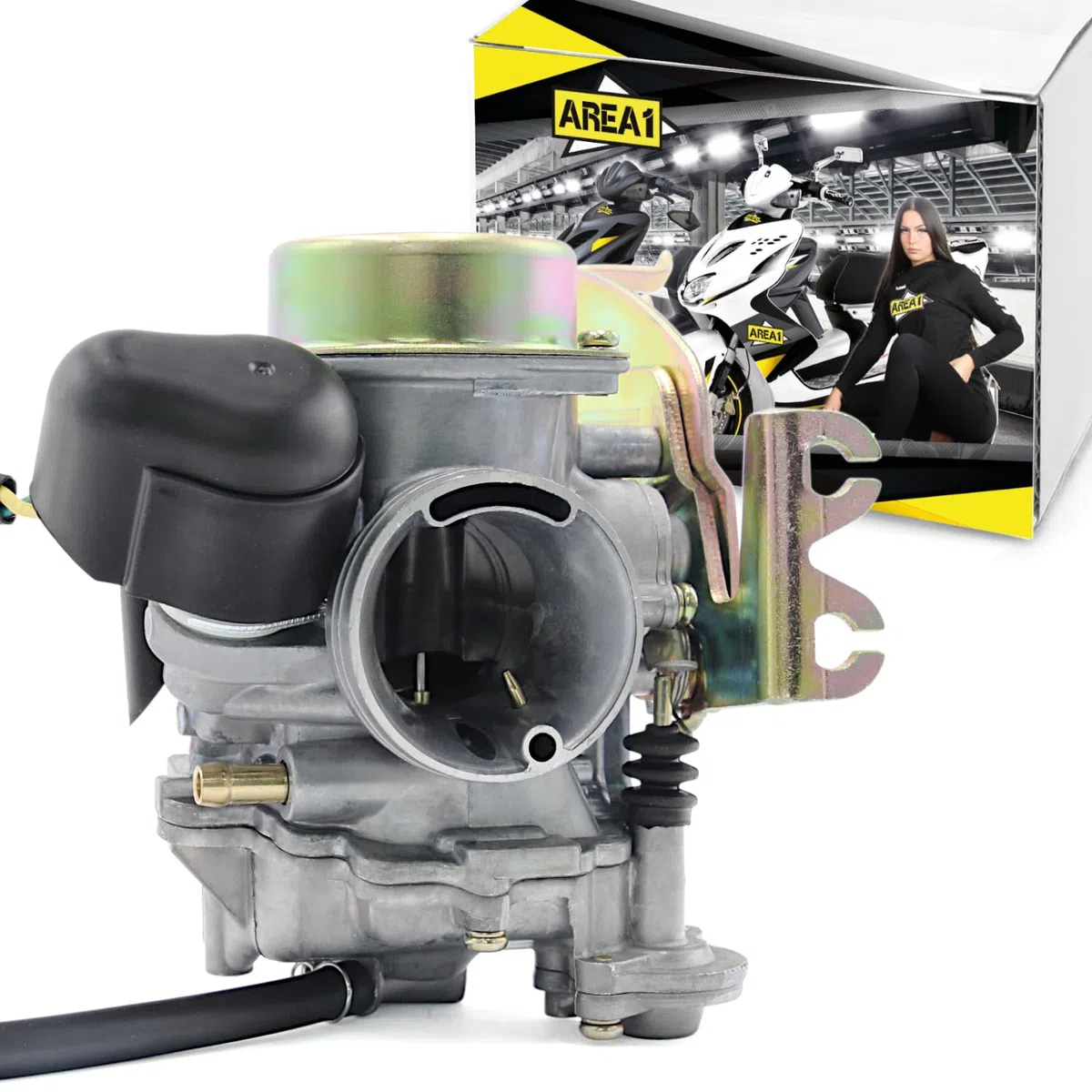 Area1 Carburador de repuesto de 30 mm apto para motores 125-180 cc 4 tiempos. Compatible con Beverly Liberty MP3, apto para Scarabeo, apto para Runner, apto para