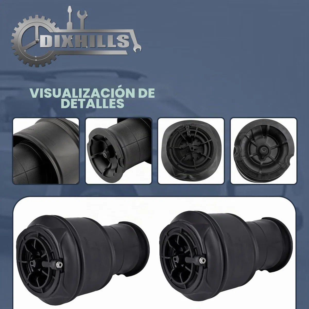 Resortes de suspensión neumática traseros izquierdo y derecho, 2 unidades, compatibles con C4 I Picasso UD C4 I Grand Picasso C4 II Grand Picasso, repuesto para 5102R8 5102GN 5102.R8