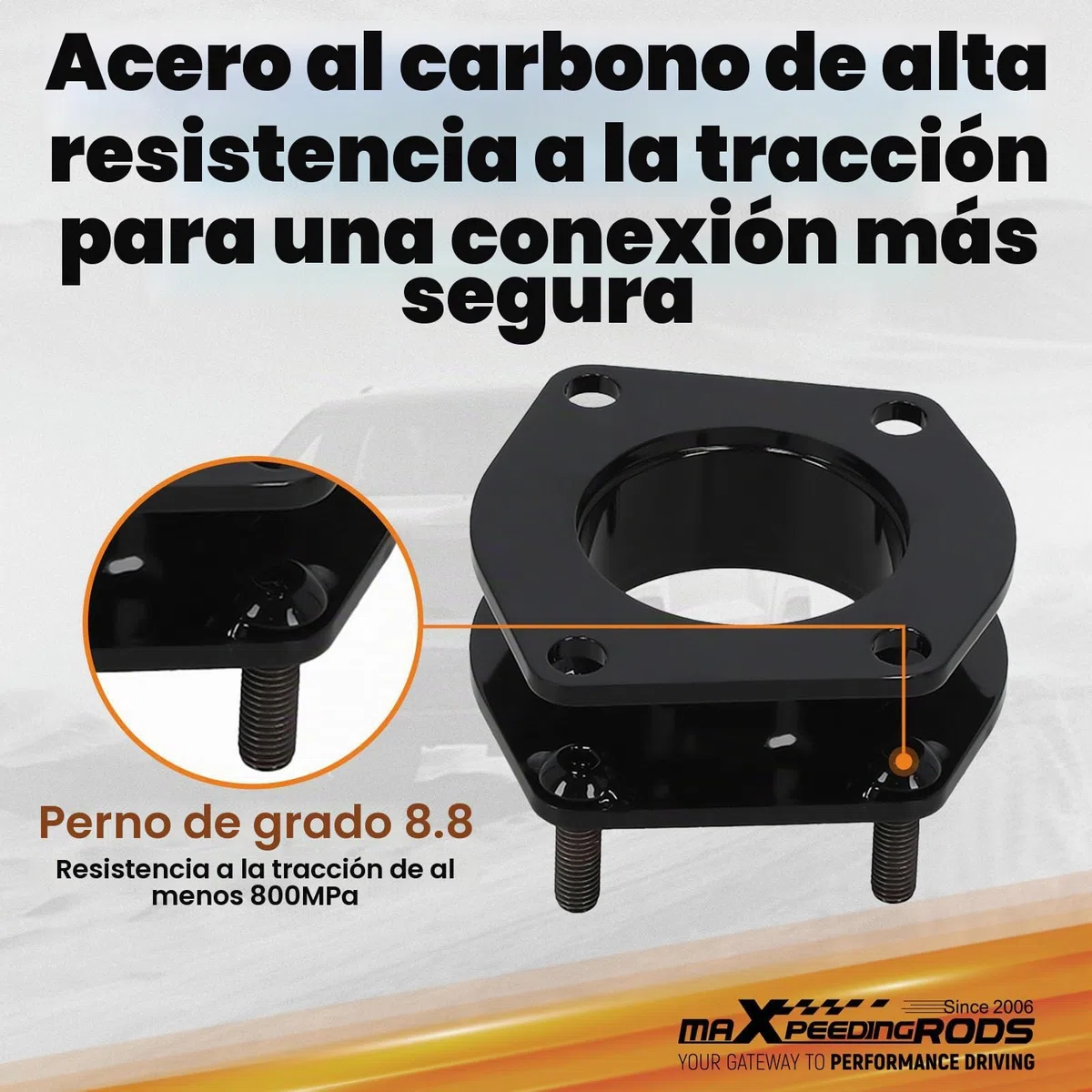 maXpeedingrods Juego de nivelación de 2 pulgadas para Jeep Grand-Cherokee WK para Commander 2006-2010 4 x 2/4 x 4, 2 pulgadas juego de nivelación frontal + 2 piezas traseras