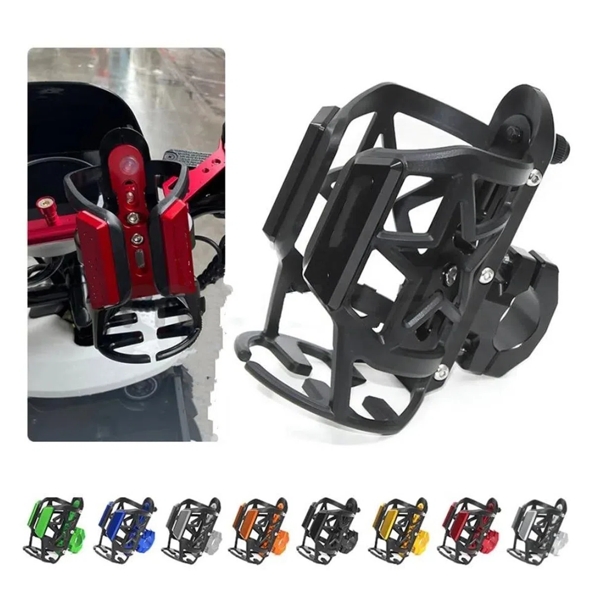 Portavasos Moto Soporte Botellas para Benelli TRK702 TRK702X TRK 702X2022 2023 Accesorios CNC para Motocicleta Botella De Agua para Bebidas Termo Soporte para Vaso De Bebida(3)