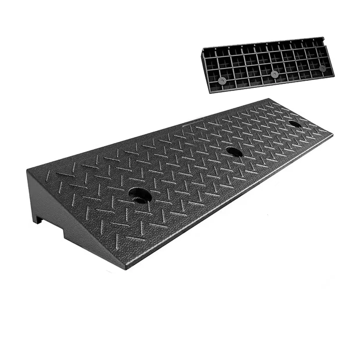 YSUEFIJO Rampa Goma Garaje, Goma de Rampa de Acera, Rampas para Coches Curb, Rampa de Carga de Servicio Pesado, Portátil Resistente A La Presión Antideslizante, para Carga Pesada