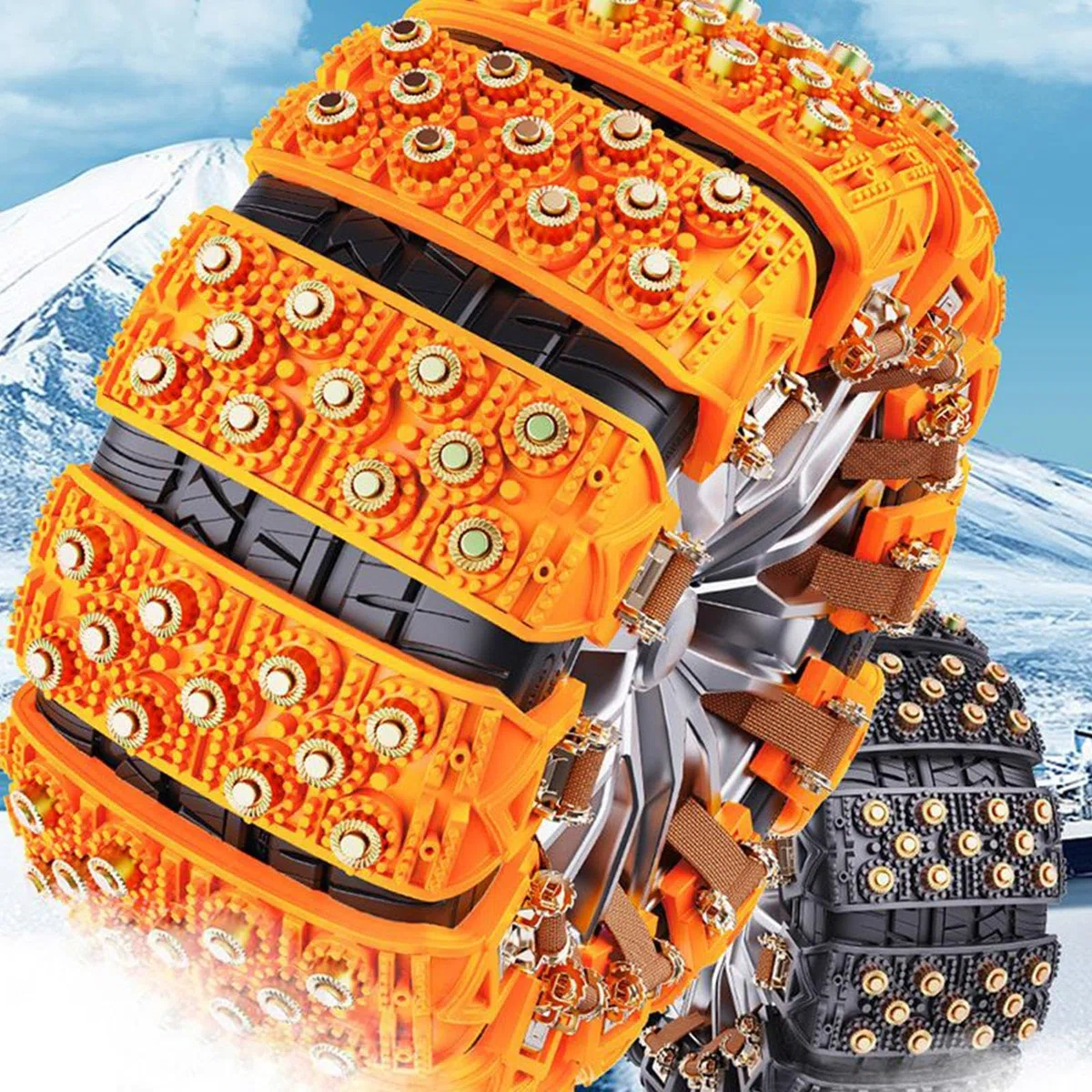 Cadenas De Nieve,Instalación En 5 Segundos Tracción Antideslizante,Para Neumáticos De 165-265 Mm Cadenas Antideslizantes Para Coche - Para Tracción, Nieve, Barro, Hielo