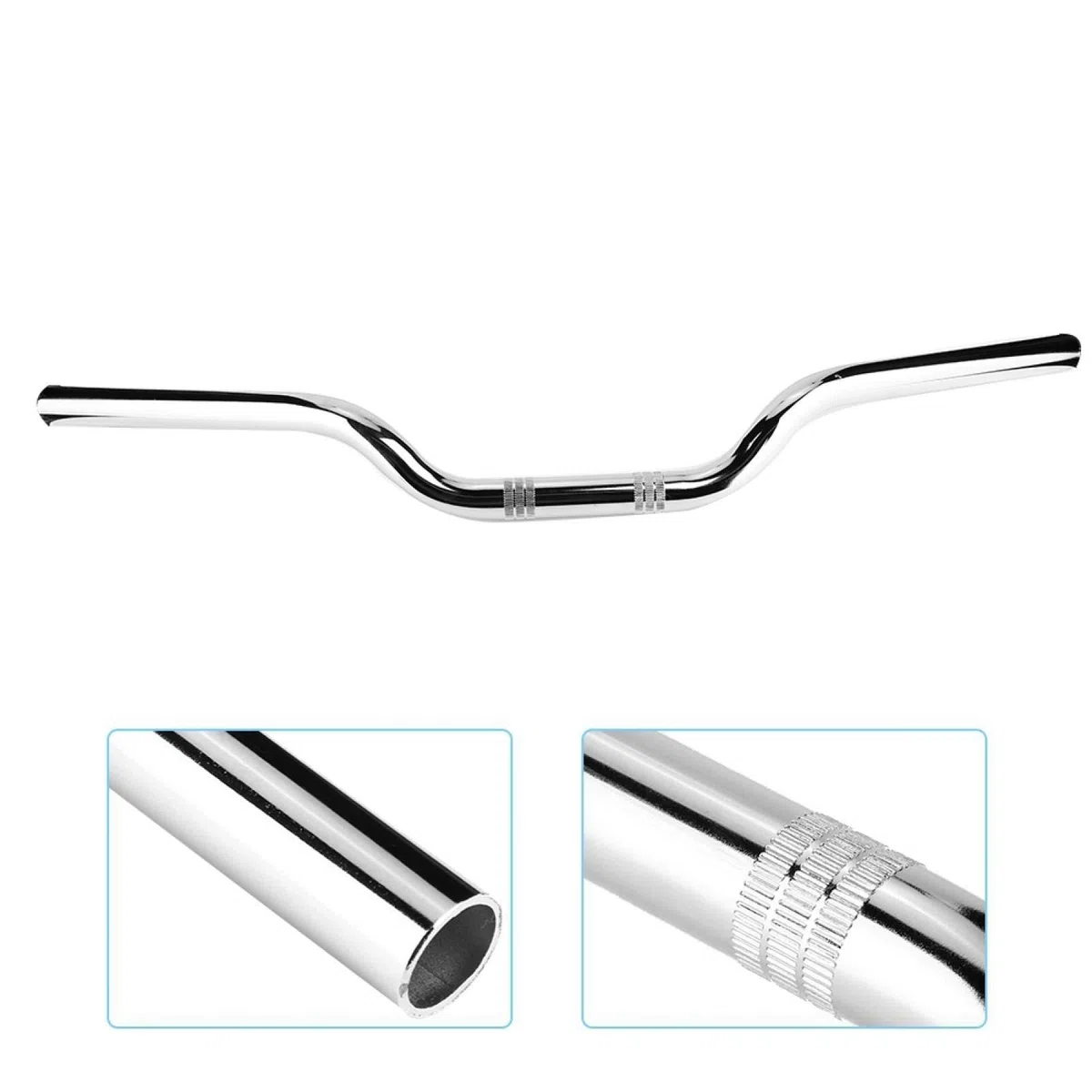 Manillar de Motocicleta Yctze 25 mm Apto para Sportster XL 883 1200 (Cromado) Acero Aleado