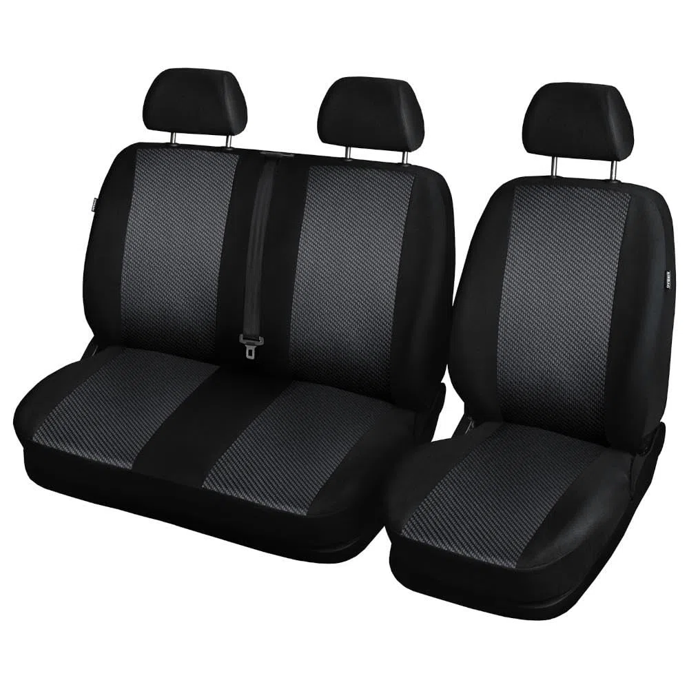 Mossa Fundas de Asientos adecuadas para Peugeot Expert III Furgoneta (2016- ) Solo Asientos Delanteros - Asiento Completo - R2