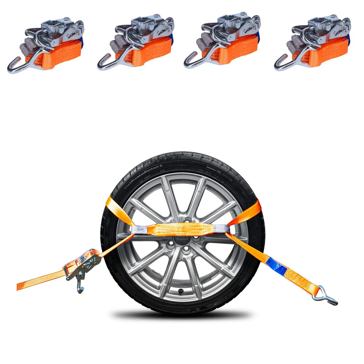 4 correas tensoras para transporte de coche, 3000 daN, 3000 kg, 3 toneladas, 3 metros, DIN EN 12195-2, correa de amarre para protección de ruedas en remolques, coches, furgonetas
