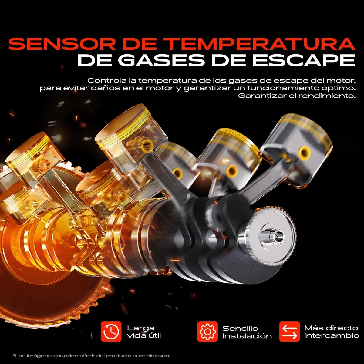 Frankberg Sensor de temperatura de gases de escape antes del turbocompresor 2 Polos Compatible con A4 8K2 2.0L 2007-2015 A5 Sportback 8TA 2.0L 2009-2017 Q5 8RB 2.0L 2009-2017 Replace# 03L906088A