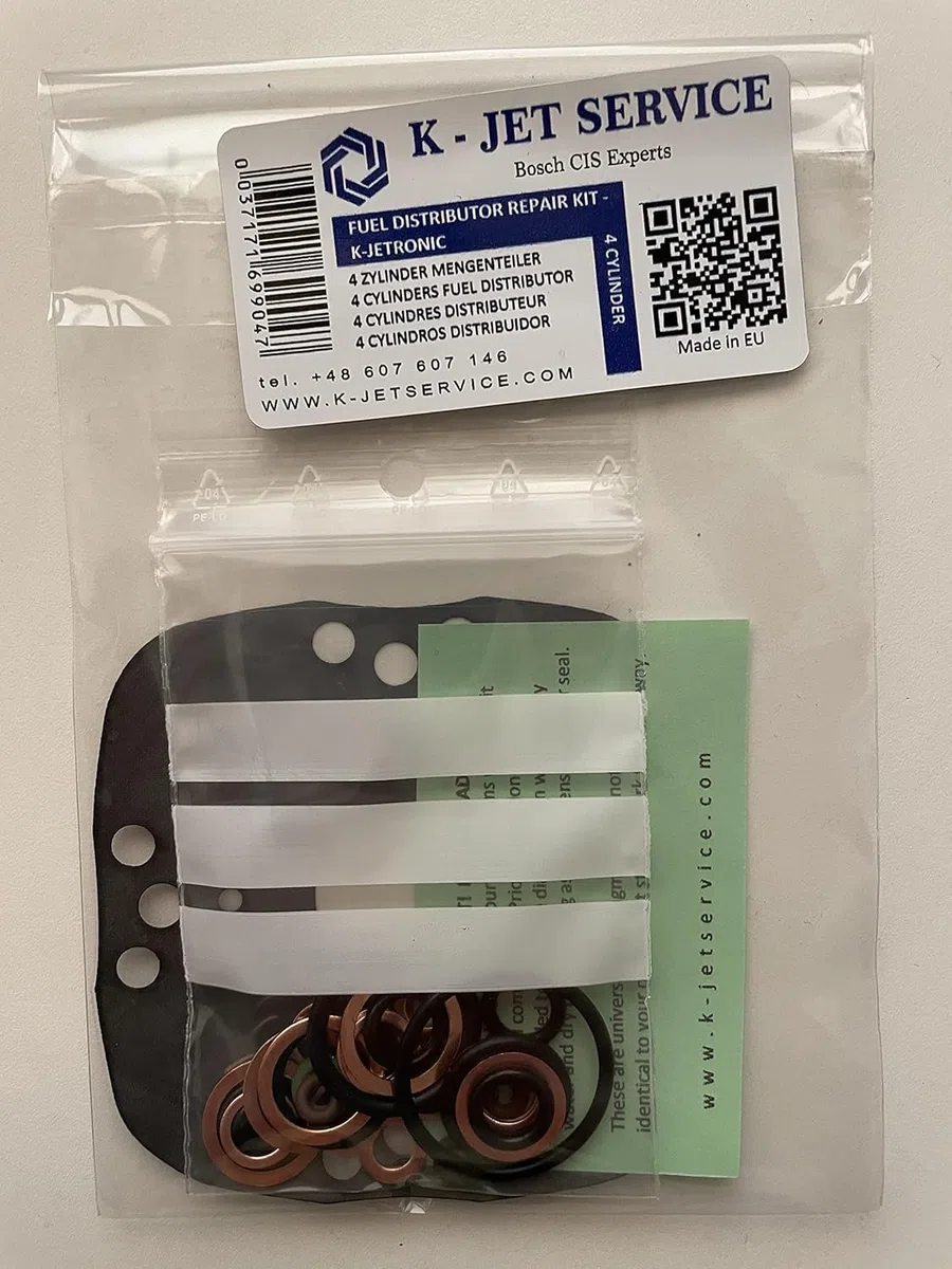 Bosch K-Jetronic - Juego de reparación de piezas de recambio para todos los cilindros Bosch de 4 cilindros K-Jetronic de aluminio, Mercedes 190, 200, 230, Audi 80, Volkswagen Golf, Passat y Scirocco