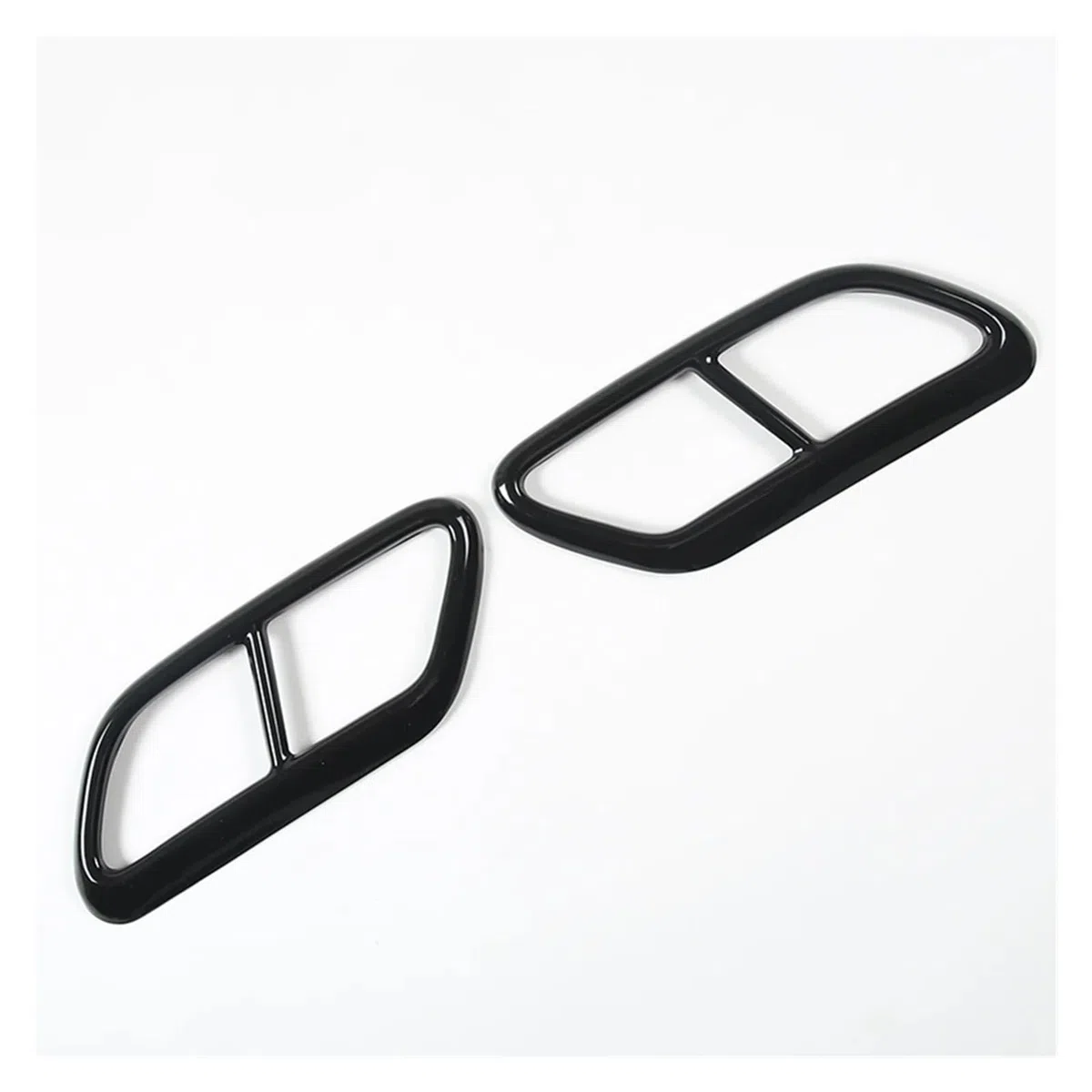NEGRO Cubierta embellecedora silenciador trasero, Compatible for Volvo, S60 2020 S90 V90 2016-2019 moldura de la cubierta del escape del vehículo
