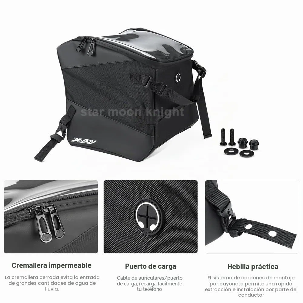 Forza750 XADV750 - Mochila para depósito de combustible Honda NSS 750 X-ADV 750 Roller Tunnel Consola Paquete de almacenamiento (logotipo X-ADV)